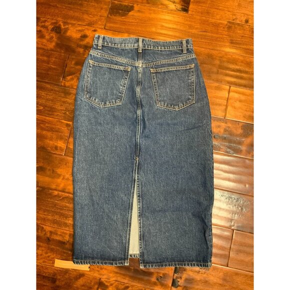 Reformation Jeans Medium Wash Jayde High Rise Denim Midi Skirt, Size 29, NWT! - Picture 5 of 6